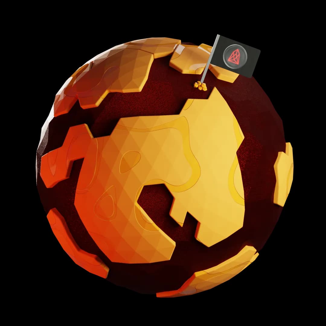 Stylized Red Rock planet illustrating civilization-scale systems